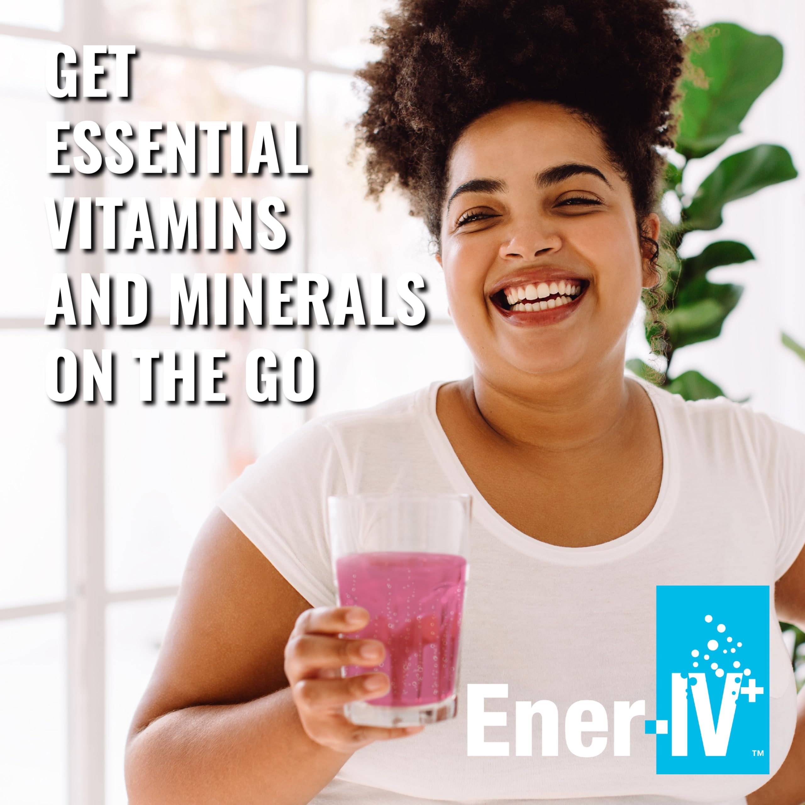 Ener-C bottle with mixed-berry powder highlights natural ingredients