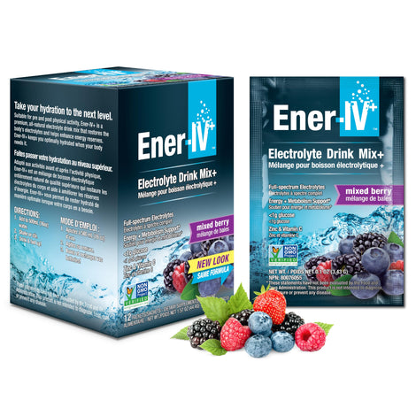 Ener-C electrolyte powder mixed berry packet for on-the-go hydration