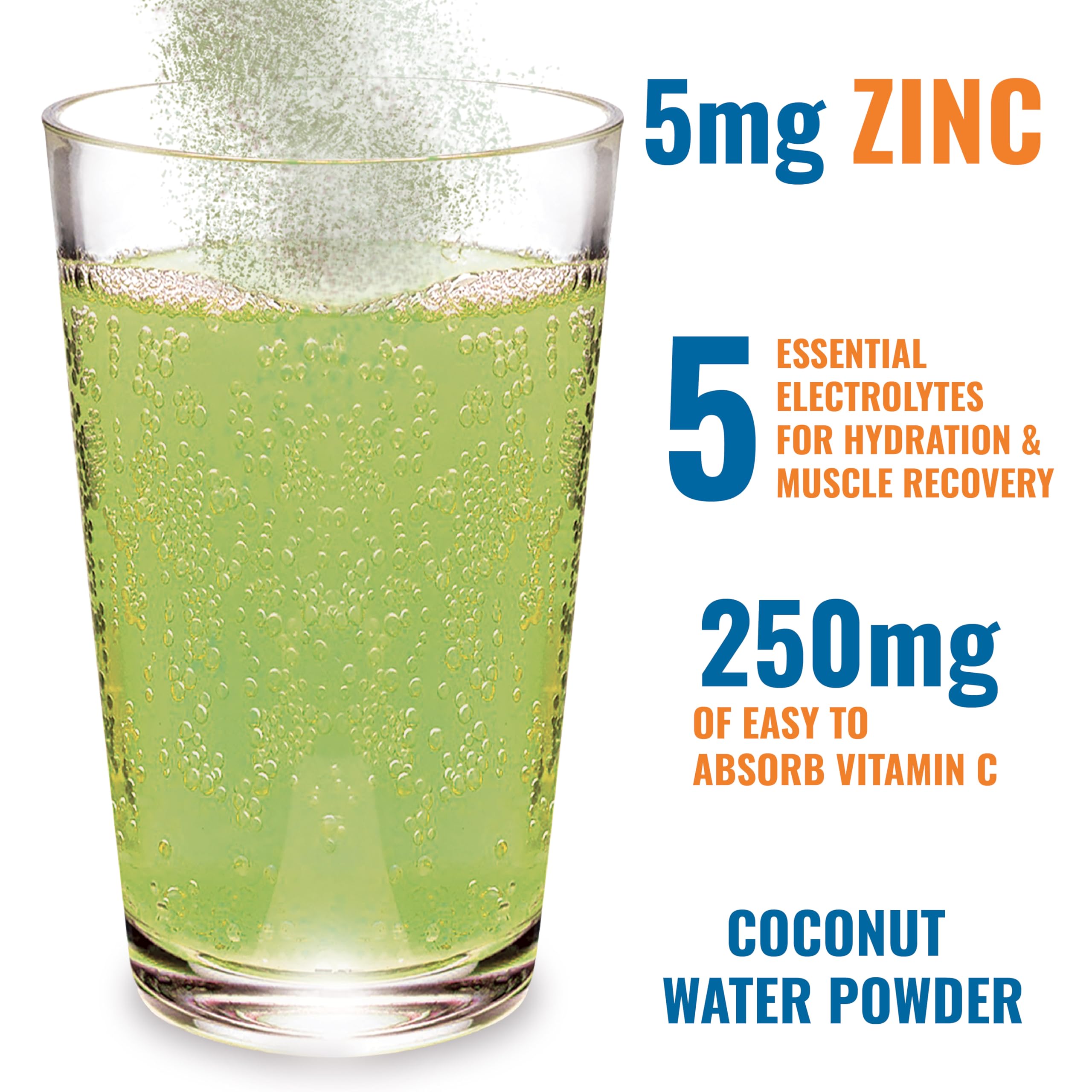 Ener-C EnerIV scoop dissolving in water for quick hydration.