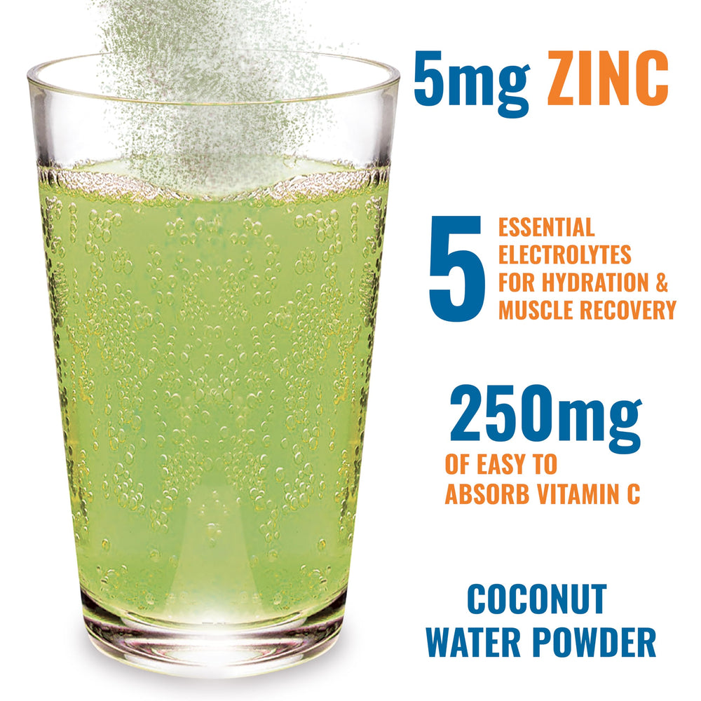 Ener-C EnerIV scoop dissolving in water for quick hydration.