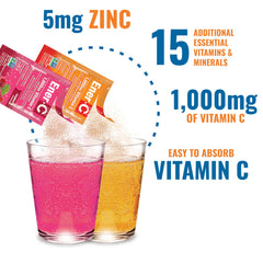 Glass of Ener-C mixed drink highlighting real fruit flavor and refreshing sip.