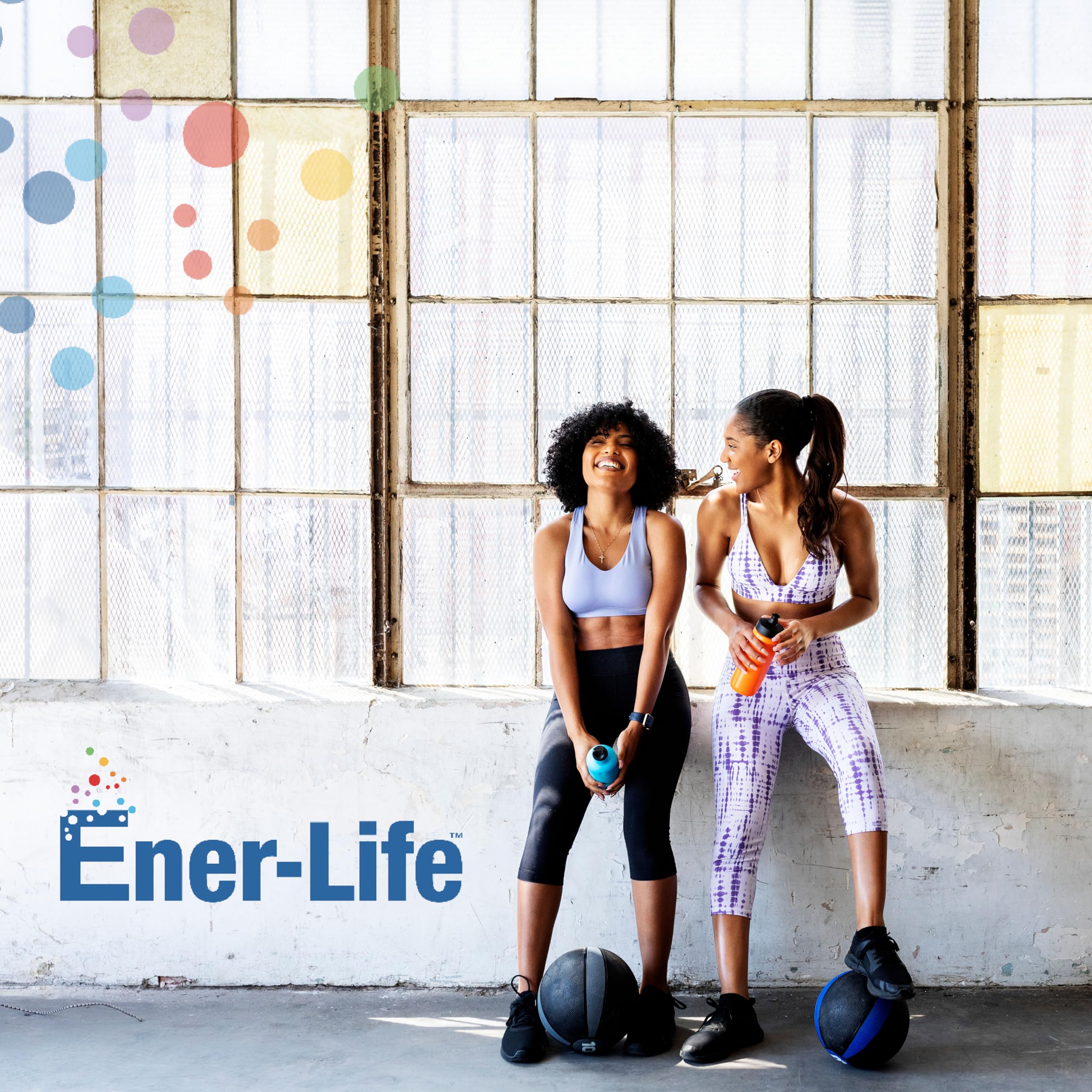 Ener-C morning routine with water bottle for daily freshness.