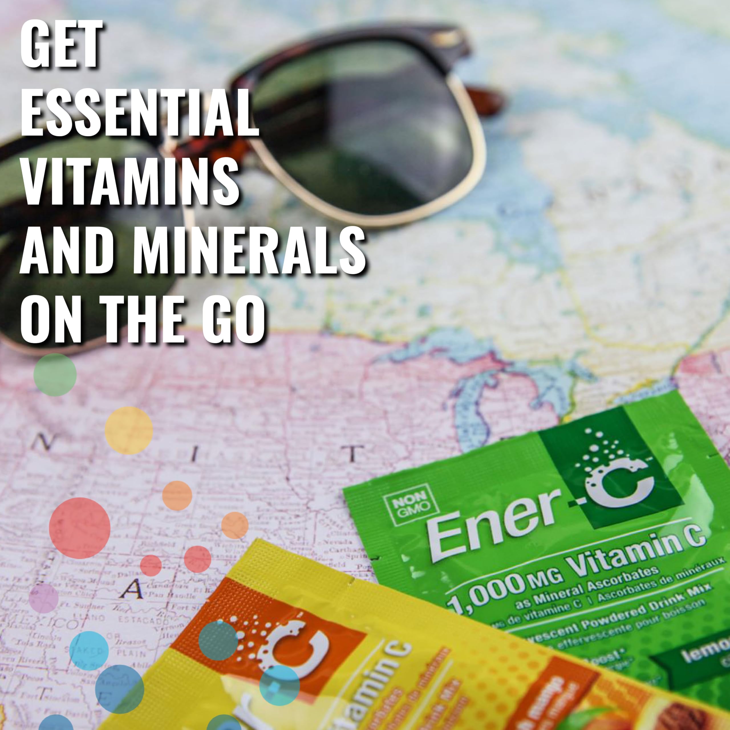 Ener-C real fruit flavor visual suggesting natural taste in every sip