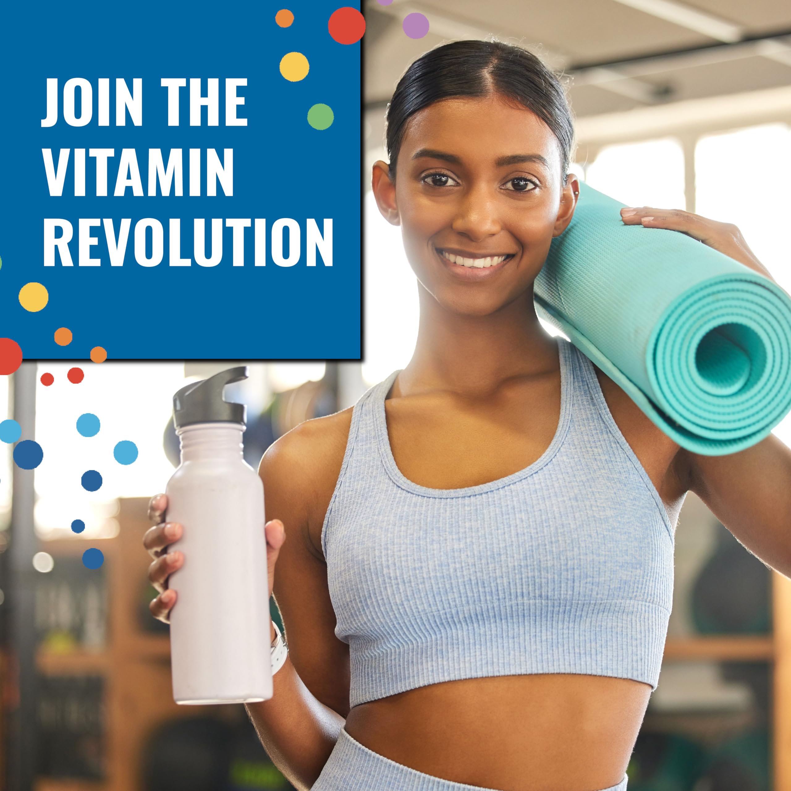 Ener-C real fruit powder panel highlights vitamins and minerals for everyday support.