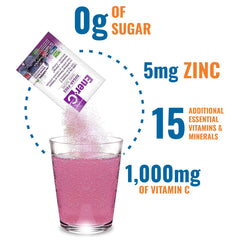 Ener-C real fruit powder closeup highlighting natural flavors in a vitamin-rich mix