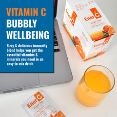 Ener-C sugar-free orange bottle label highlighting 60 packets.