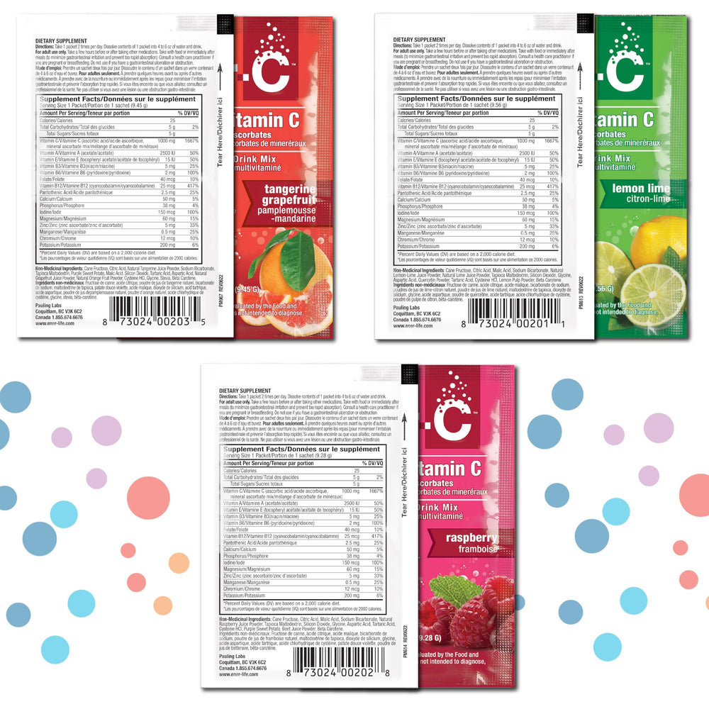 Ener-C on-the-go lifestyle with compact sachets for daily use