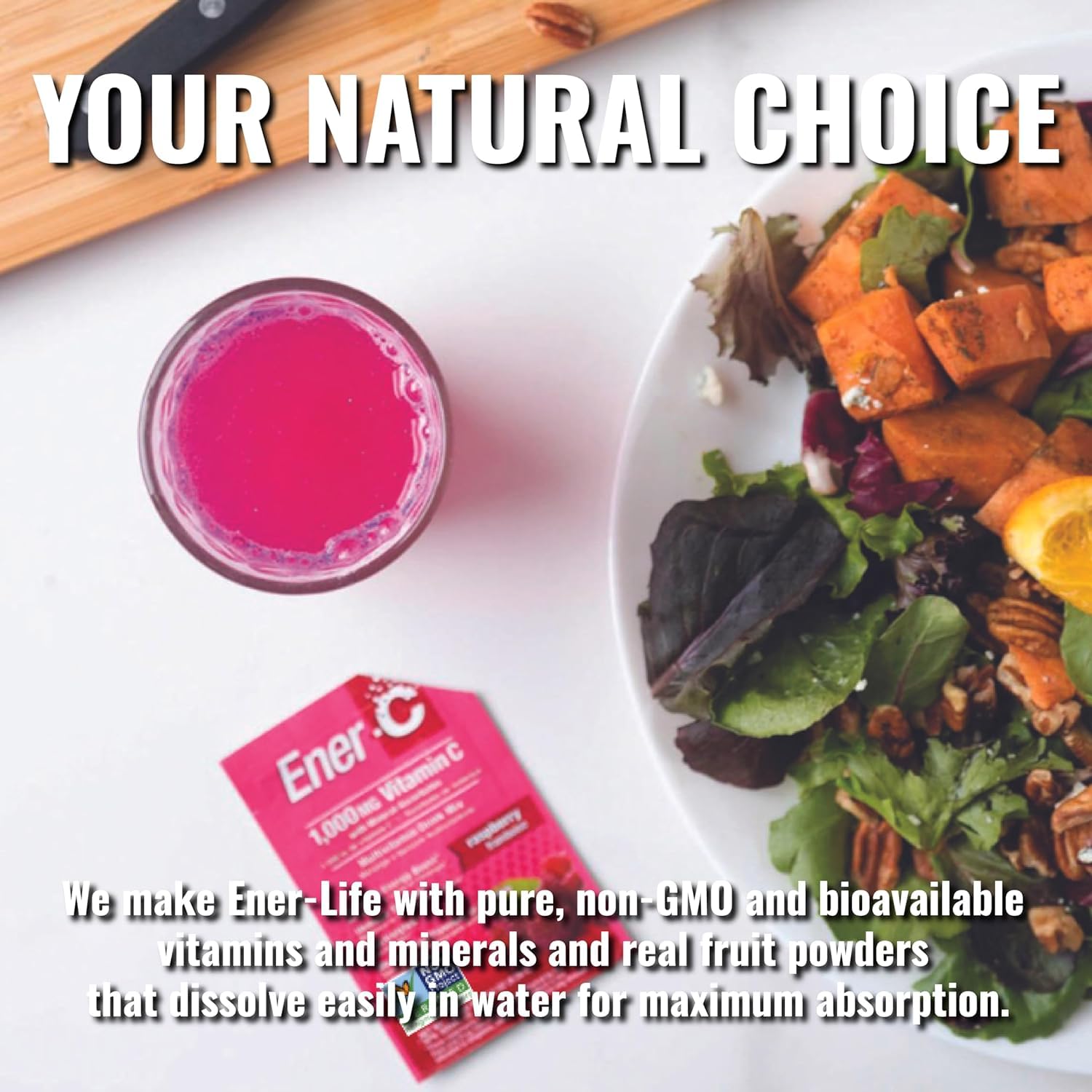 Ener-Life raspberry vegan gluten-free dairy-free multivitamin for plant-based diets