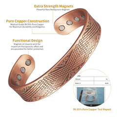 EnerCoppeX adjustable-link bracelet offering a comfortable, customizable fit