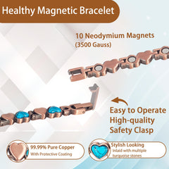 EnerCoppeX bracelet with lacquer coating for lasting shine and scratch resistance