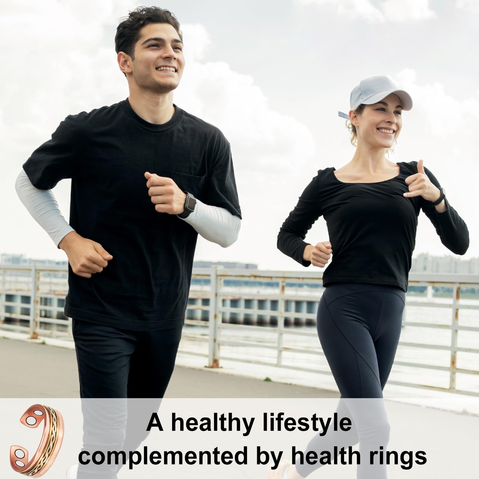 EnerCoppeX Mens fashion ring with durable copper construction for daily use.