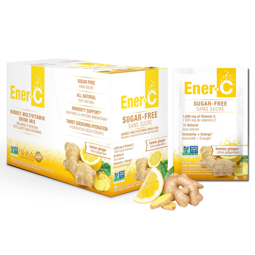 Ener-C packets lemon-ginger for on-the-go hydration and vitamin boost