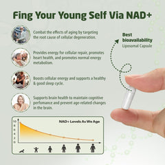 ENERGANCE NAD+ bottle pour image showing simple daily serving and quick intake.