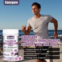Energare gummies bottle showing daily use for bone and muscle health