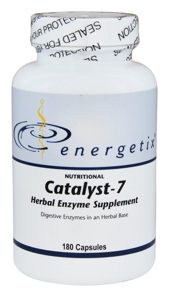 Energetix Catalyst-7 bottle closure close-up emphasizes freshness.