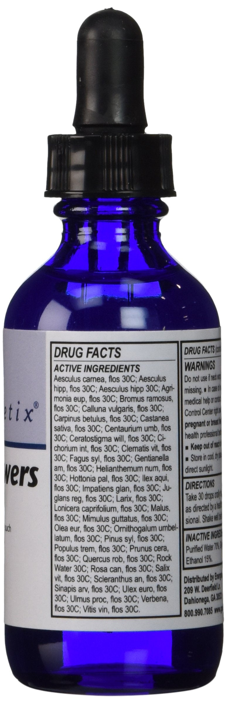Energetix Fields of Flowers drops closeup highlighting aroma and mood support.
