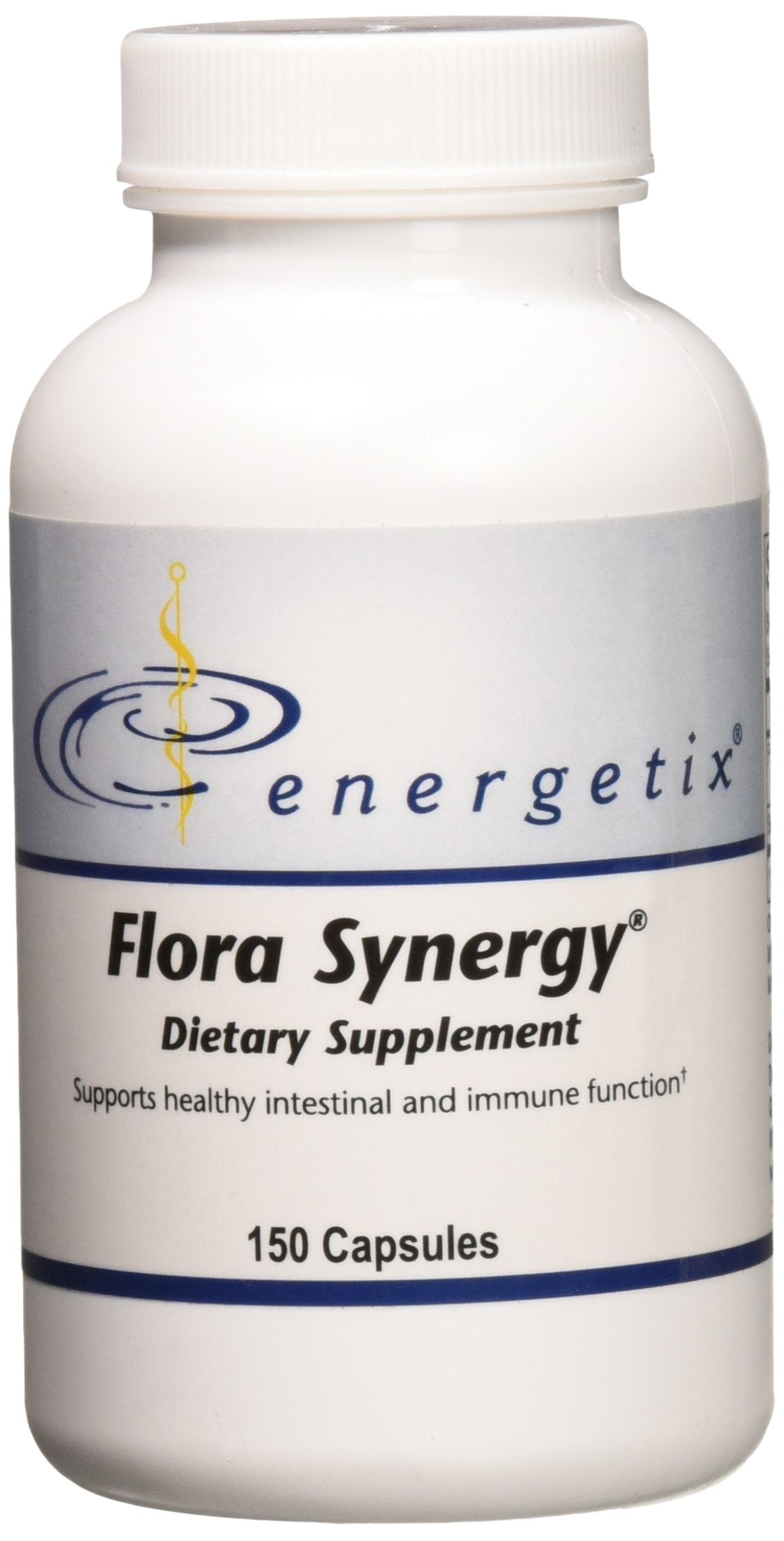 Energetix Flora Synergy capsules bottle provides daily wellness support.