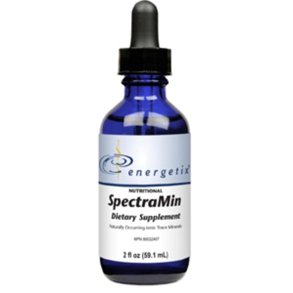 Energetix SpectraMin bottle showing a 2 oz liquid for easy 1/2 tsp dosing