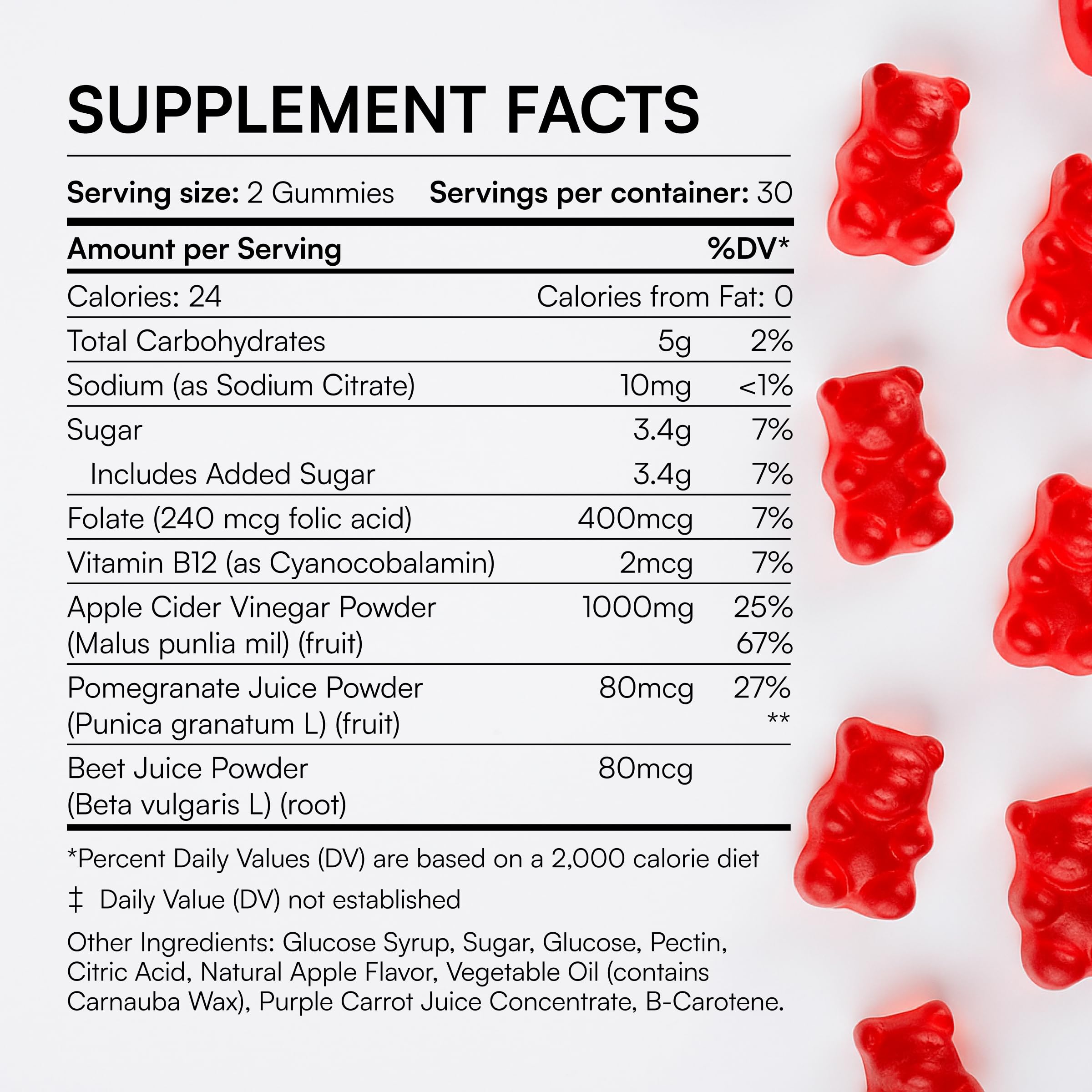 ENERGI Nut ACV Gummies serving portion for easy daily dosing on the go.