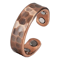 EnerMagiX copper ring close-up with adjustable fit and premium finish.