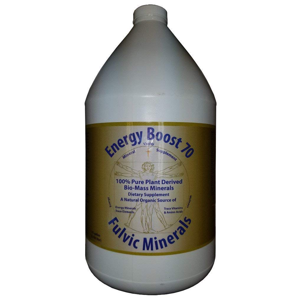 Energy Boost 70 fulvic minerals bottle highlighting mineral-rich formula for daily energy support