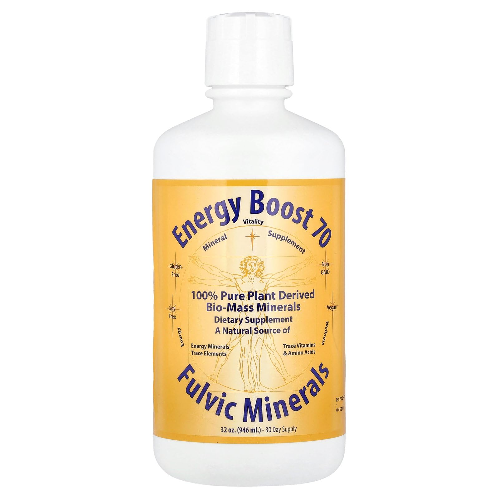 Energy Boost 70 Morningstar minerals bottle highlighting bioavailable minerals for daily vitality.