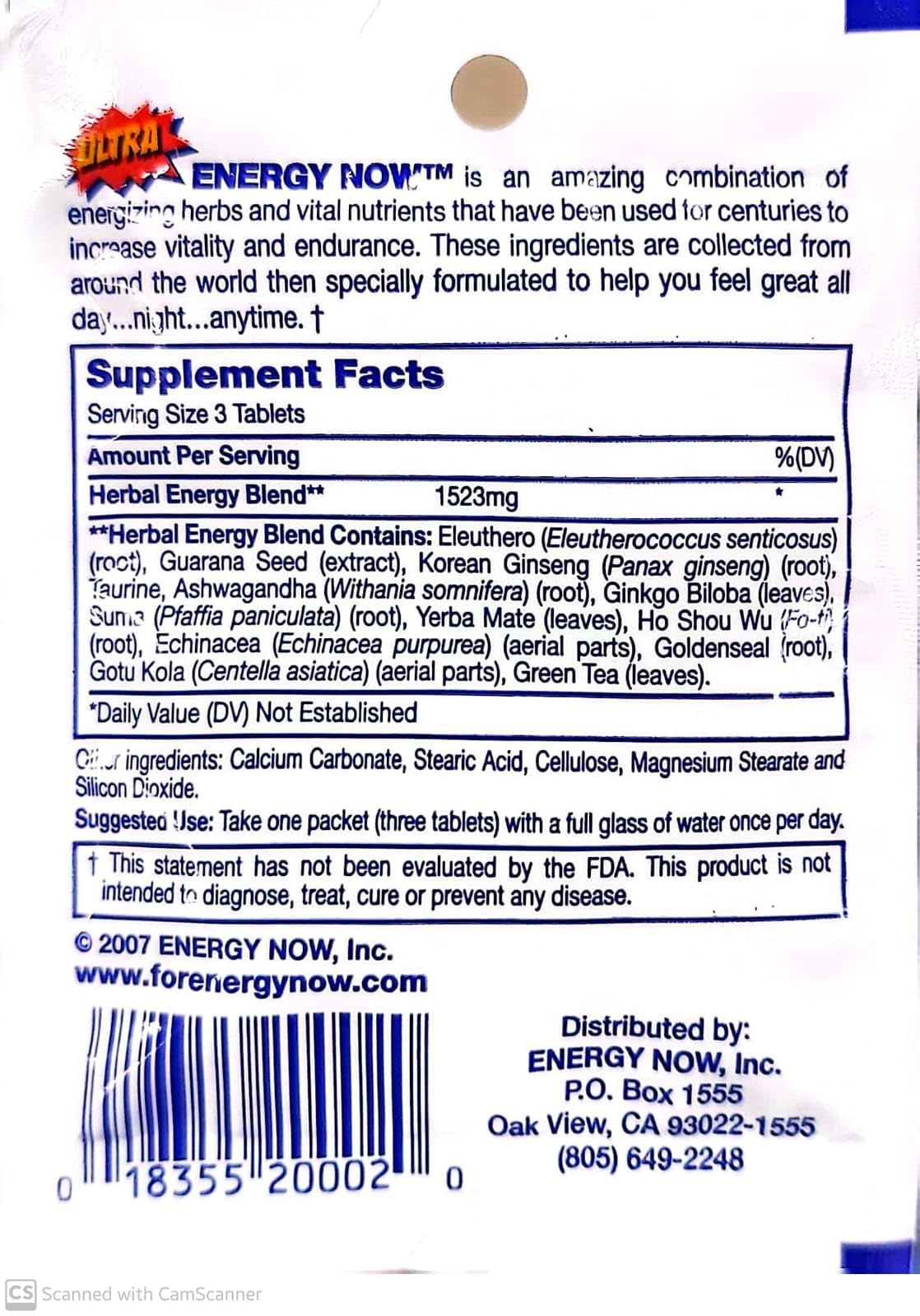 Energy Now Handy Solutions Ultra Energy Now 24-pack close-up showing compact packaging and tabs