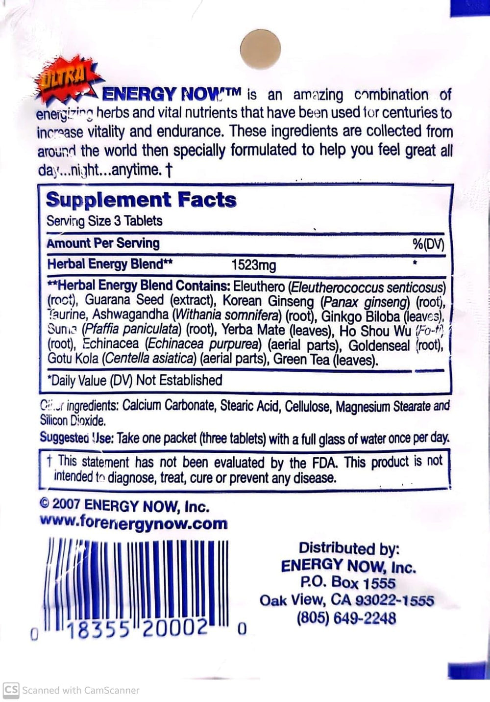 Energy Now Handy Solutions Ultra Energy Now 24-pack close-up showing compact packaging and tabs