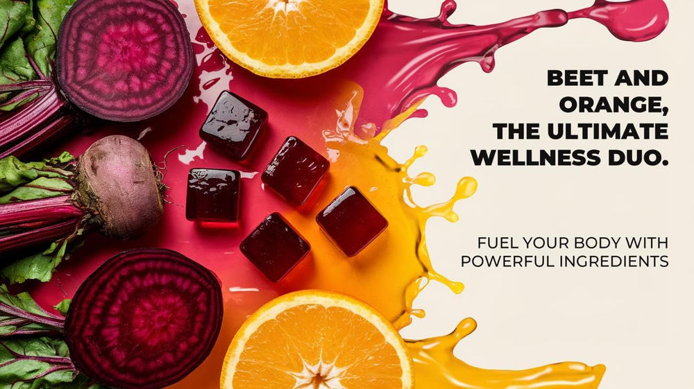Energy of Life beet root chews packaging showing orange taste for daily routine.