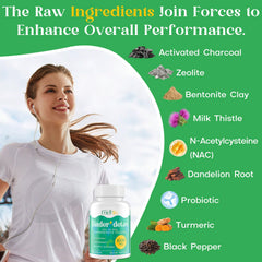 Enerlix zeolite bentonite clay powder highlighting natural detox binding.