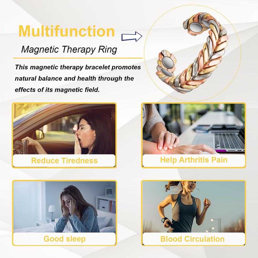 EnerMagiX tricolor gold finish copper jewelry adds stylish flair