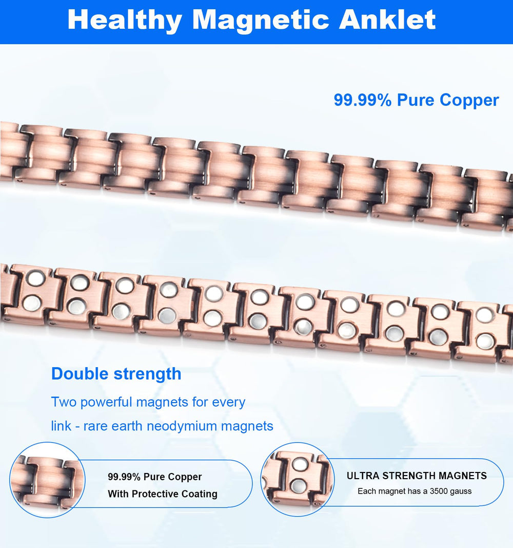 EnerMagiX adjustable length 24 cm fits most ankles with detachable links