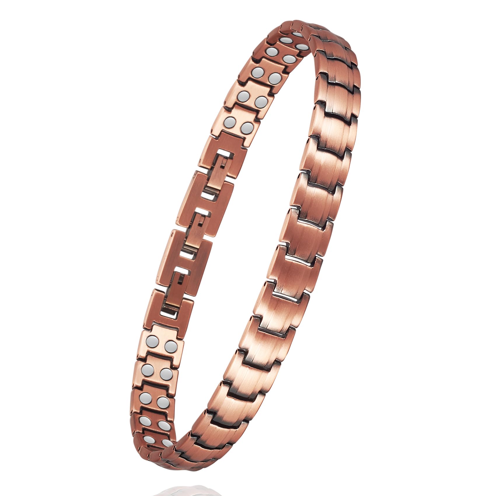 EnerMagiX copper anklet close-up shows pure copper finish and craftsmanship