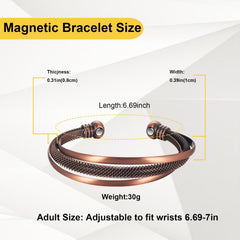 EnerMagiX copper bracelet with magnets — two magnets for everyday wear.