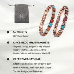 EnerMagiX copper bracelet close-up shows hand-polished finish and durable plating.