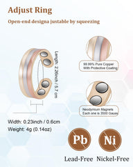 EnerMagiX copper rings magnetic design closeup showing discreet, stylish magnetic detail.