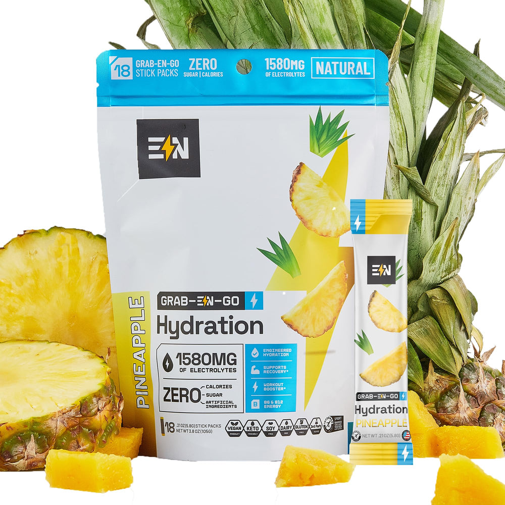 Engineered Nutrition pineapple electrolyte packet for on-the-go workouts