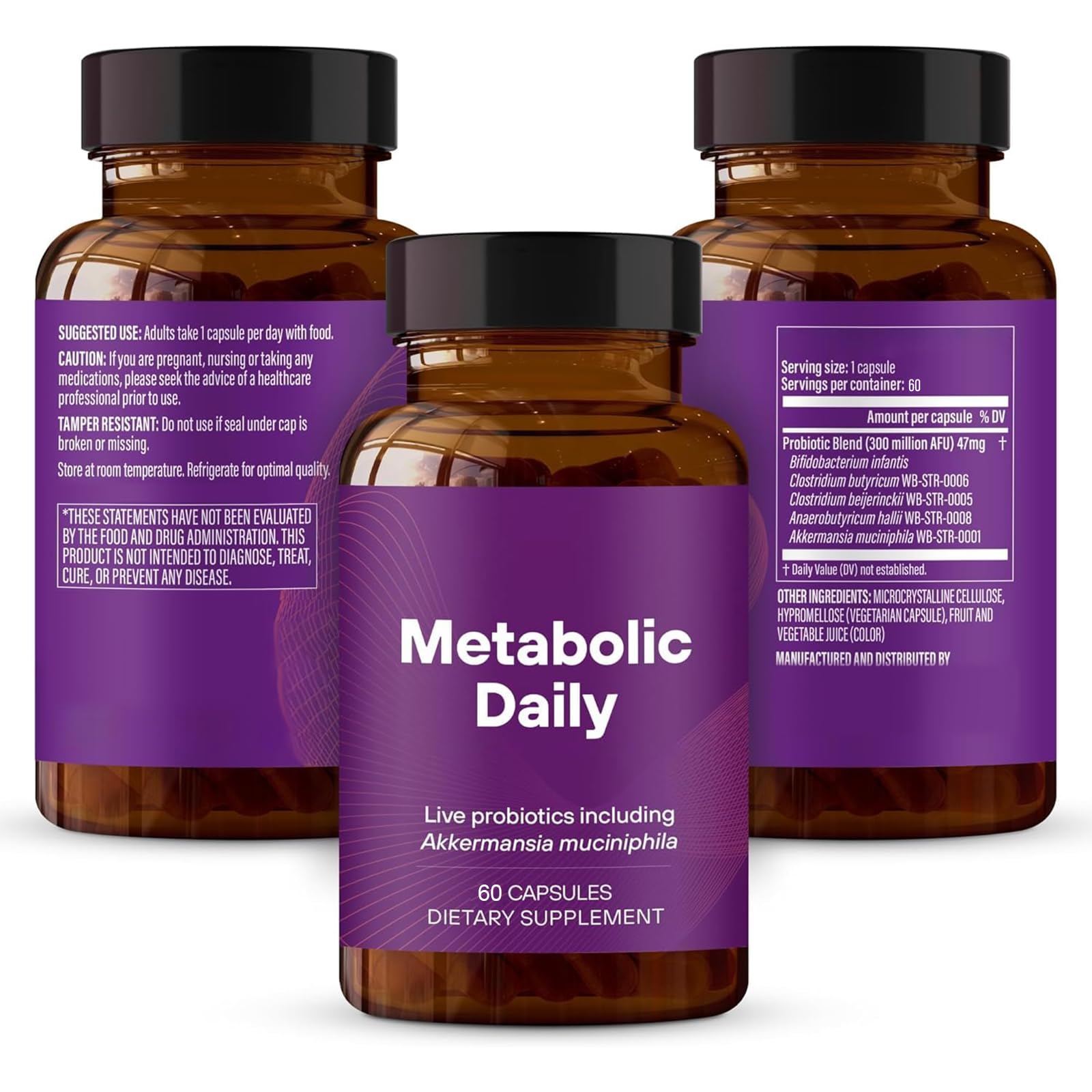 Engtozl Akkermansia capsules close-up highlighting convenient daily intake.