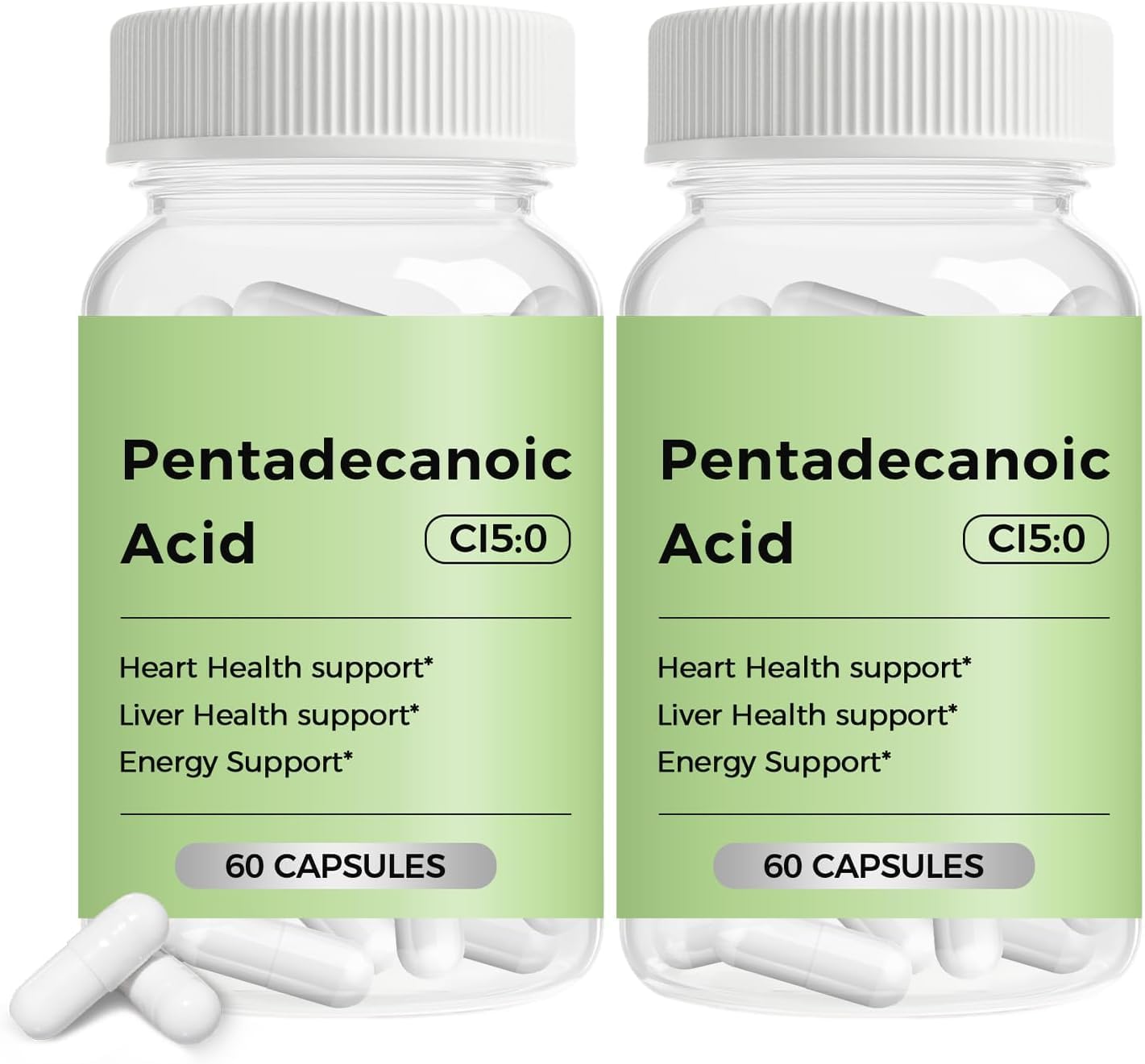 Engtozl Pentadecanoic Acid bottle illustrates premium C15:0 supplement for daily metabolic support