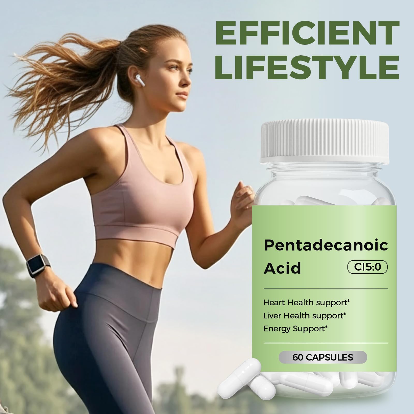 Engtozl Pentadecanoic Acid daily-use scene on countertop illustrating simple wellness ritual