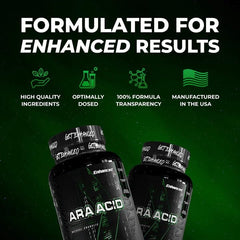 Enhanced Athlete Arachidonic Acid label highlights concentrated formula