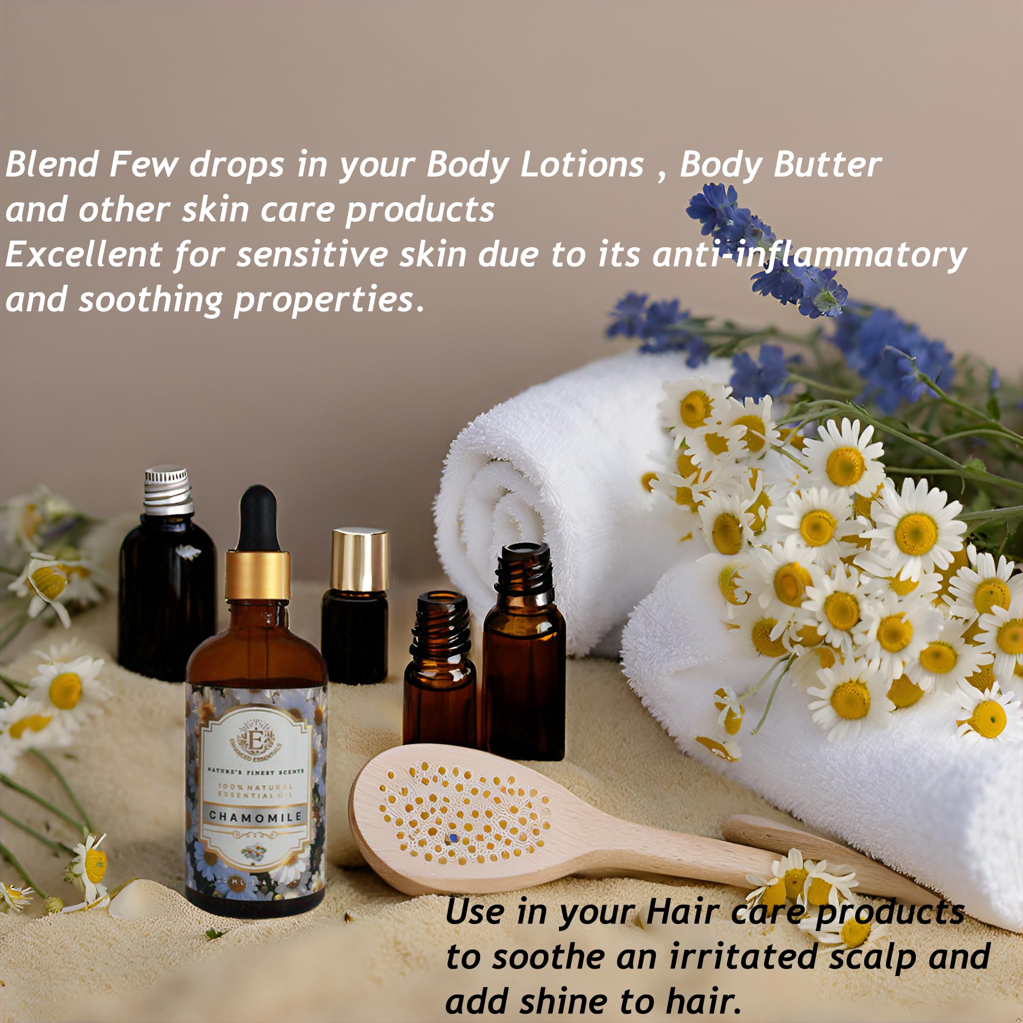 Enhanced Essentials Chamomile oil skincare ritual closeup