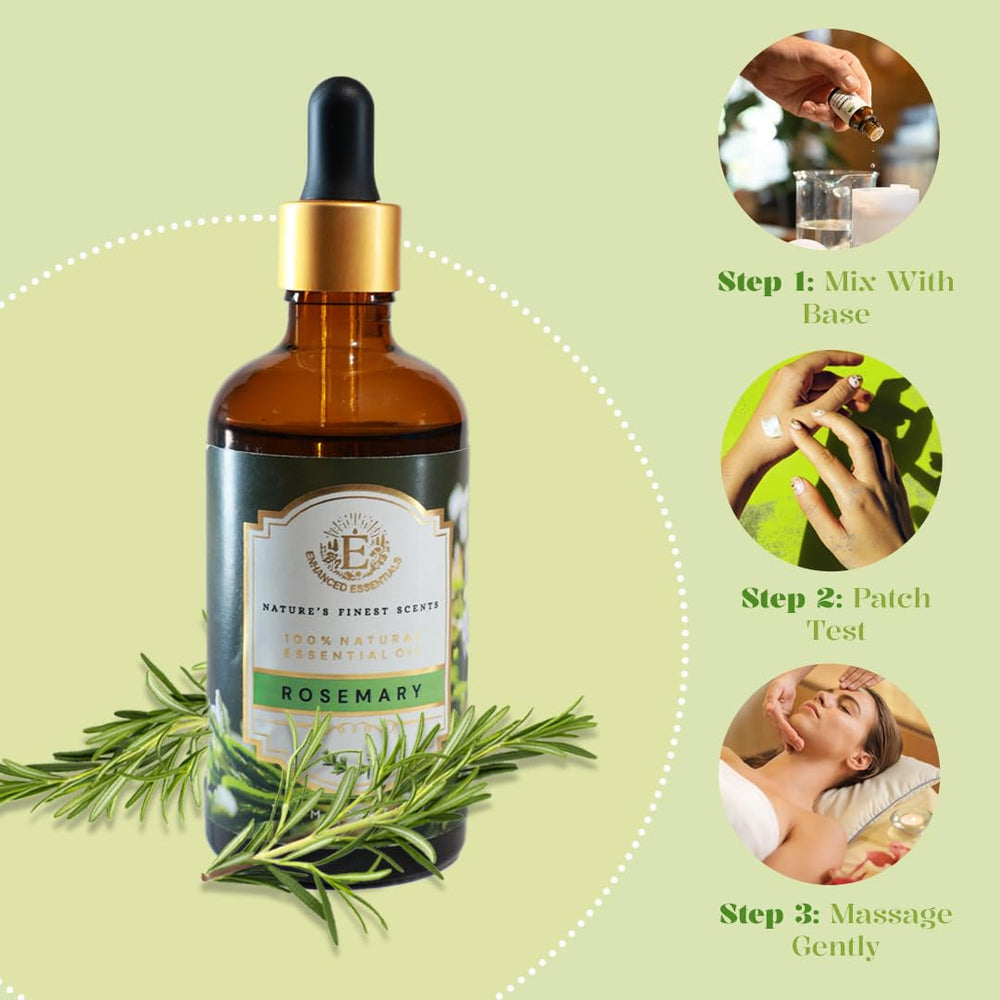 Enhanced Essentials rosemary essential oil diffuser aroma enhances focus and a refreshing home atmosphere.