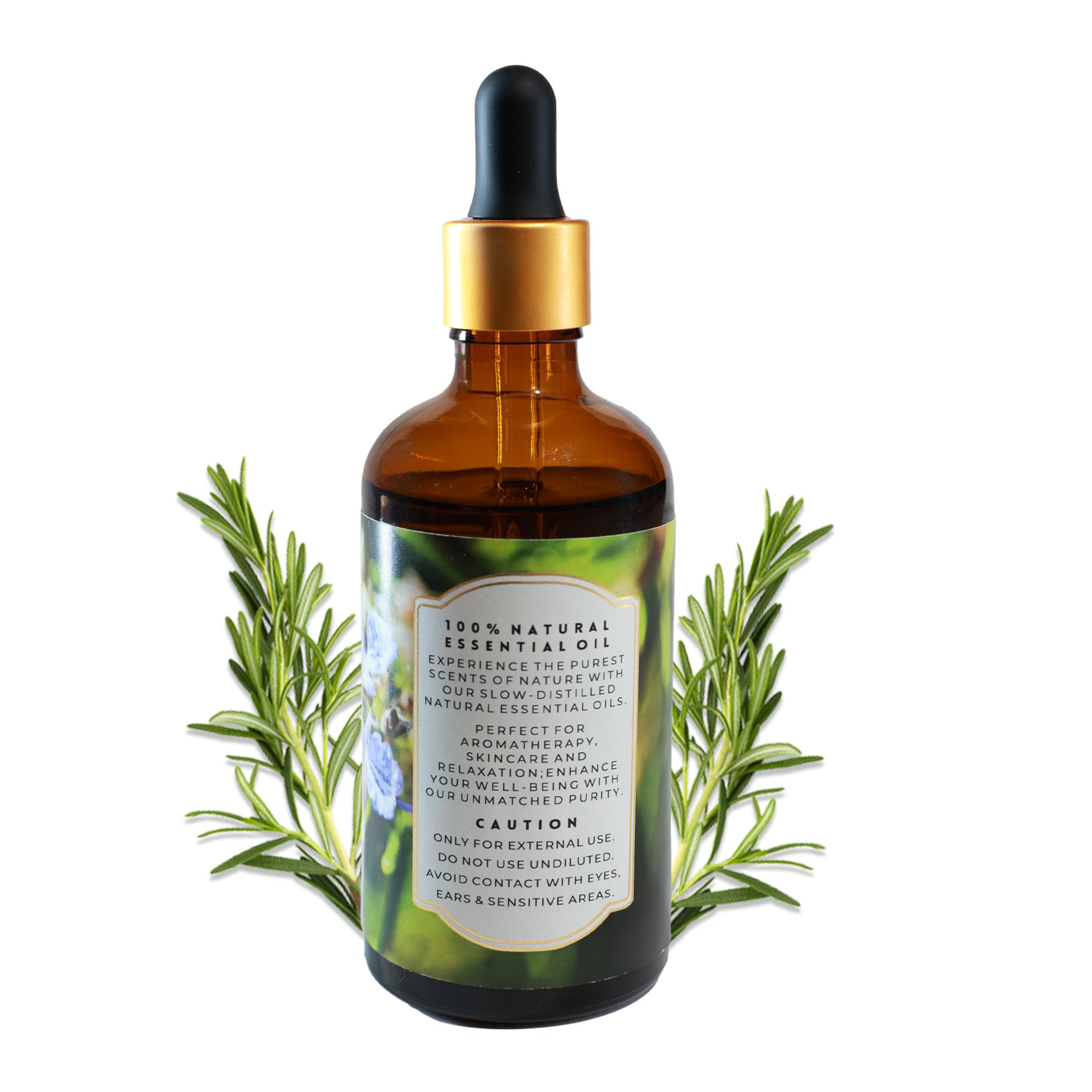 Enhanced Essentials rosemary essential oil packaging—luxury presentation suits gifting.