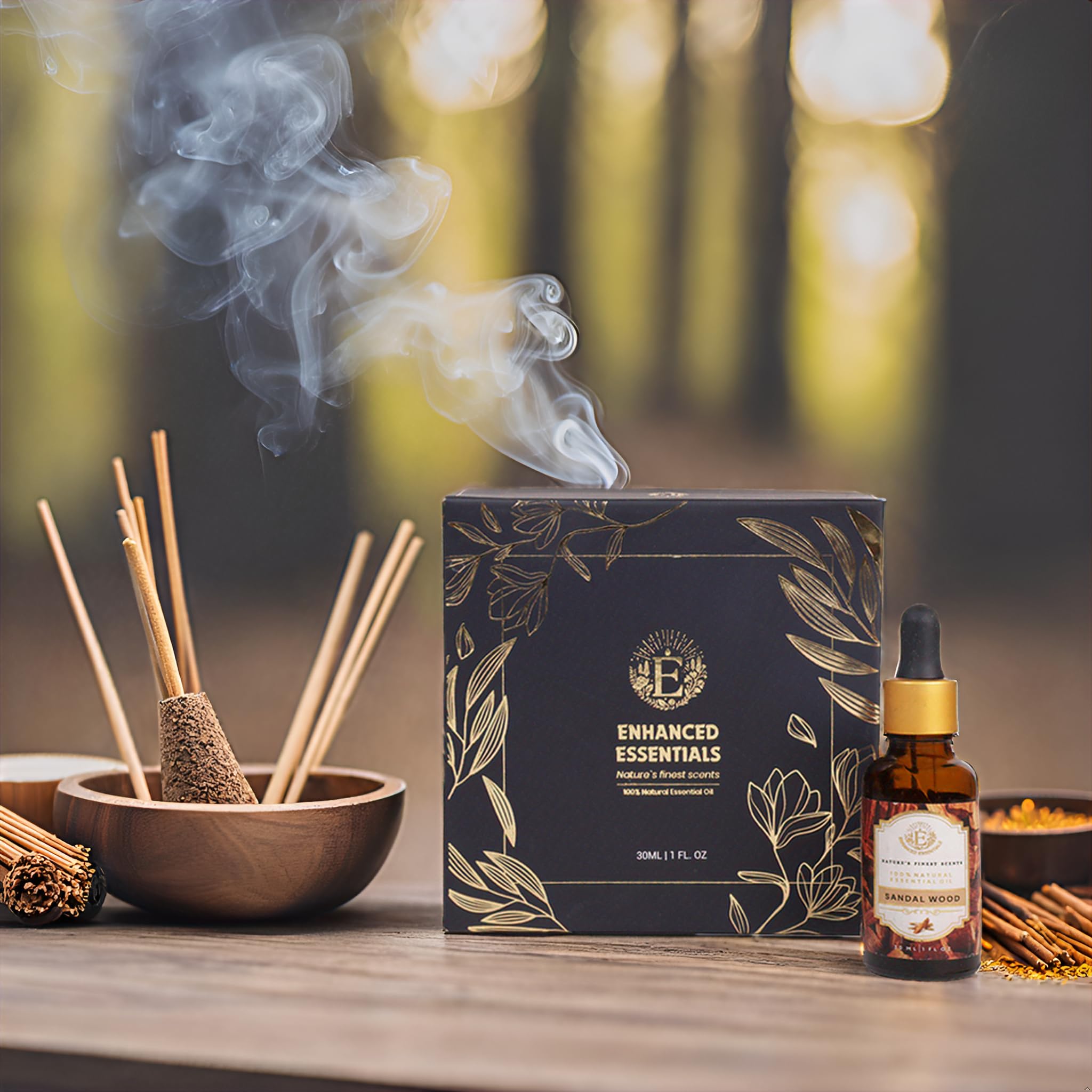 Enhanced Essentials packaging with amber bottle and glass dropper signals luxury