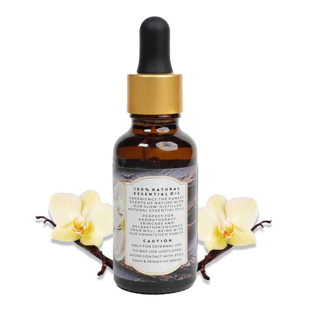 Enhanced Essentials Vanilla Oil fuels DIY beauty creations like serums and bath oils.