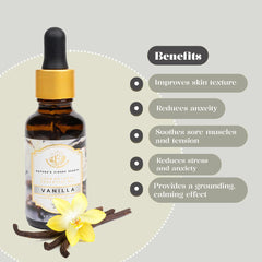 Enhanced Essentials Vanilla Oil applied with carrier oil nourishes and hydrates the skin.