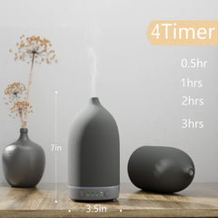 ENILYM diffuser shows timer options to tailor fragrance sessions to your schedule.