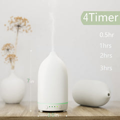 ENILYM essential oil diffuser ceramic white 9-colors night light offers mood options