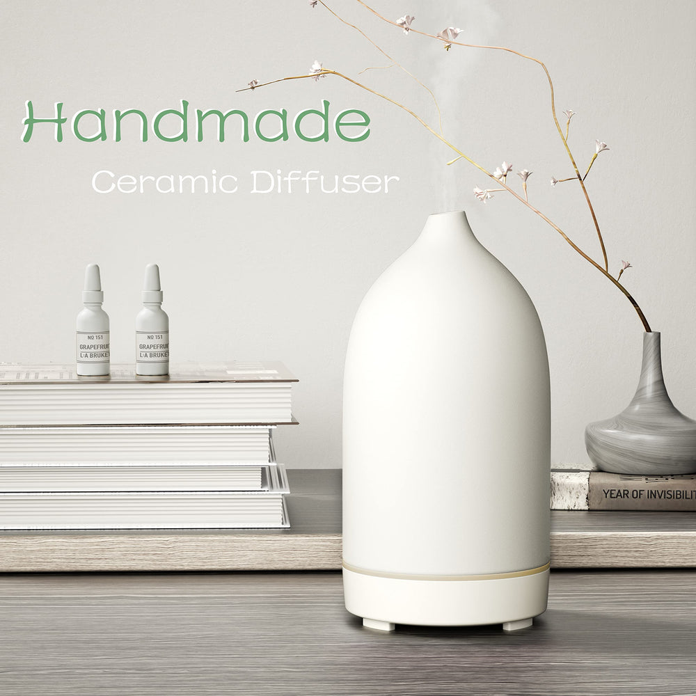 ENILYM essential oil diffuser ceramic white room ambience supports relaxing spaces